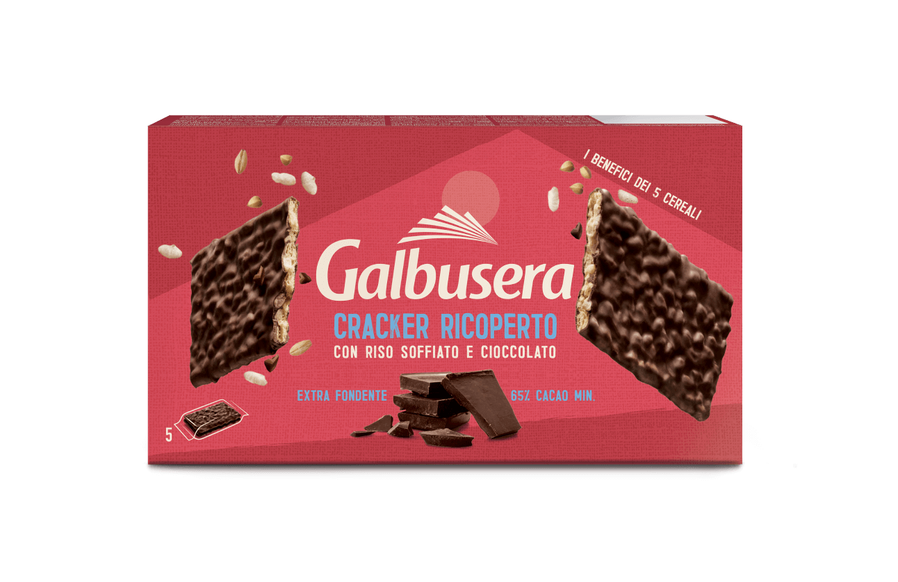 Cracker ricoperto cioccolato extra fondente